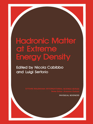cover image of Hadronic Matter at Extreme Energy Density